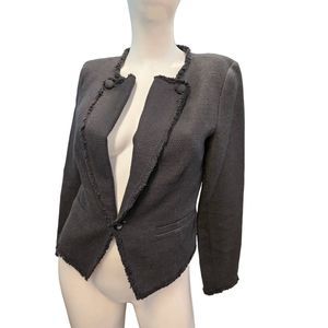 Joie Black Tweed Blazer Size XS Womens Cotton Jacket Coat Office